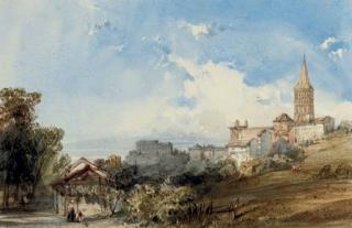 William Callow, R.W.S. - Angoulême Cathedral From The South-East, France