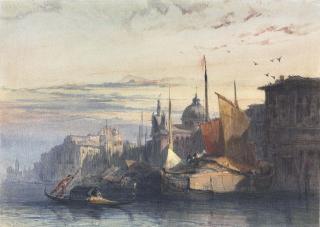 William Callow, R.W.S. - On the Grand Canal, Venice