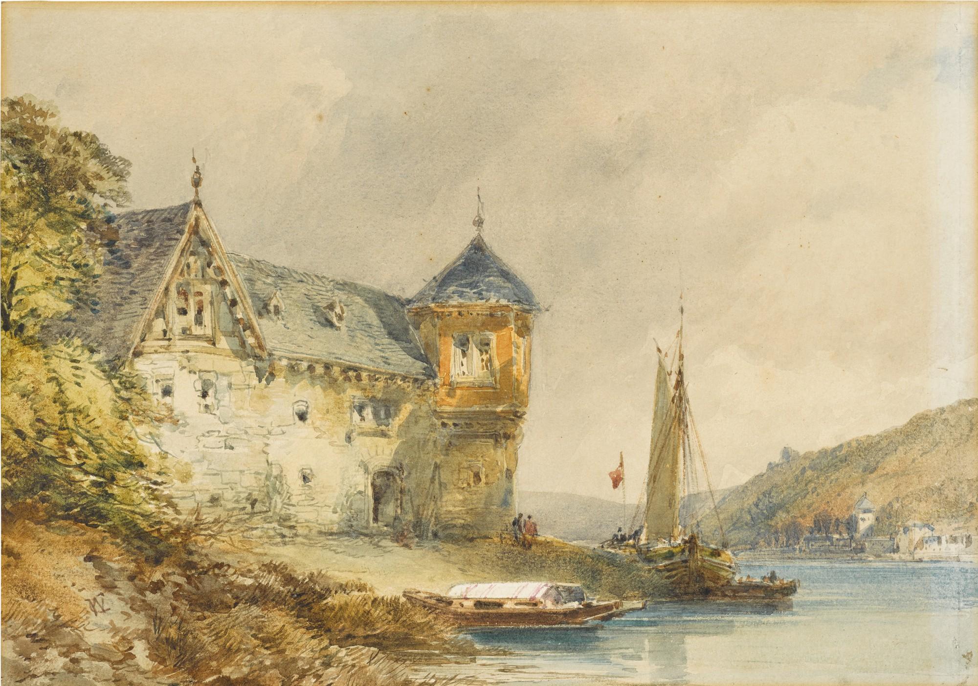 William Callow R.W.S. - On the River Rhine