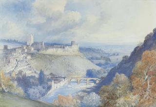 William Callow, R.W.S. - Richmond Castle and town, Yorkshire