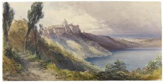 William Callow, R.W.S. - The Lake Of Albano And Castel Gandolfo, Italy