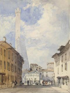 William Callow, R.W.S. - The Two Towers, Bologna, Italy