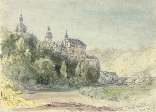 William Callow, R.W.S. - View of Schloss Weilburg on the Lahn, Germany