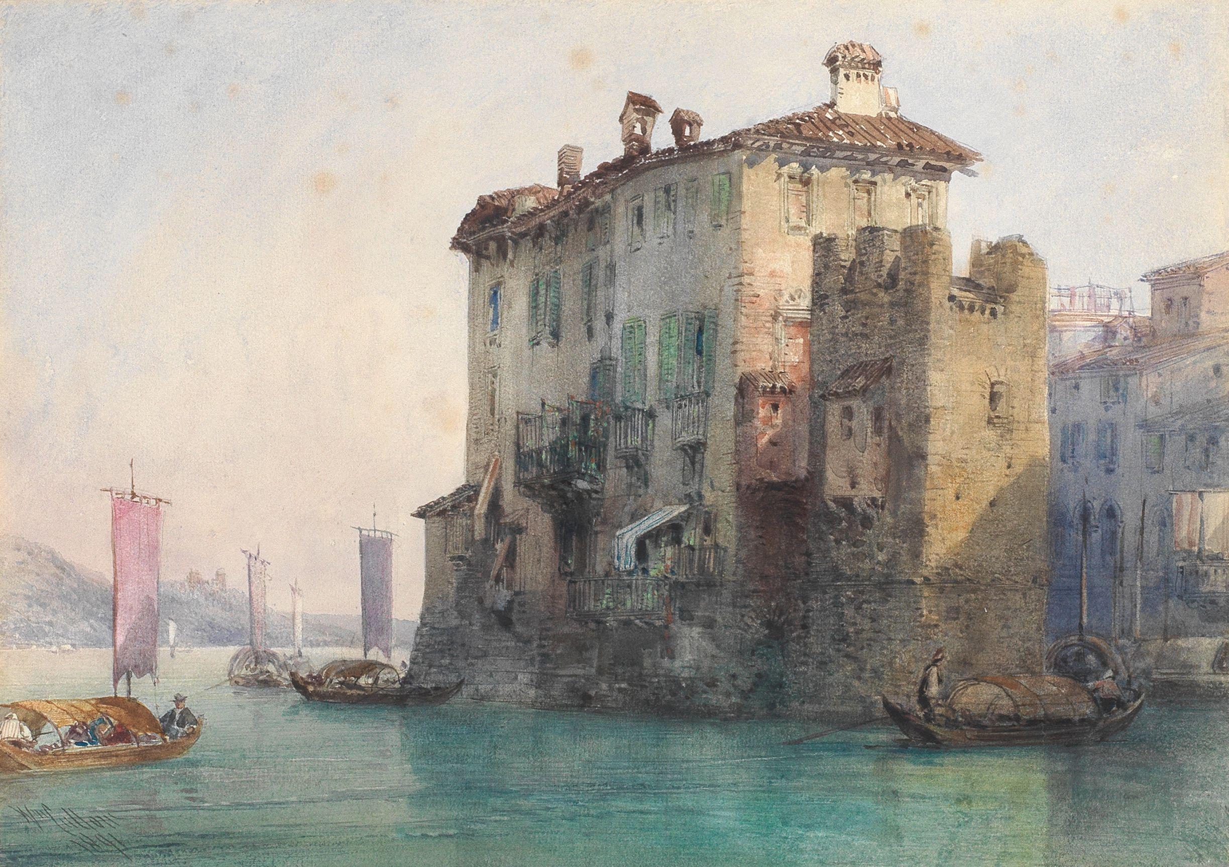 William Callow, RWS - Arona on Lake Maggiore