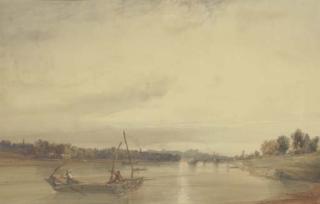 William Callow - A River Landscape