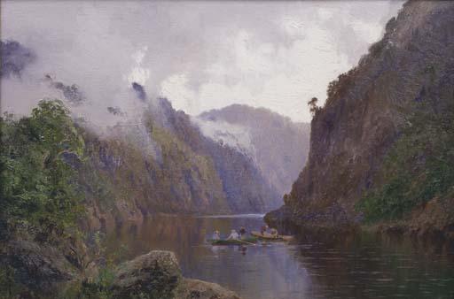 William Charles Piguenit - Boating On The Derwent River, Tasmania