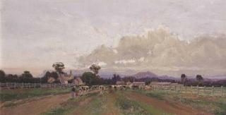 William Charles Piguenit - Milking Time - Droving Cattle