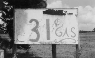 William Christenberry - 31 cent Gas, Near Greensboro, Alabama