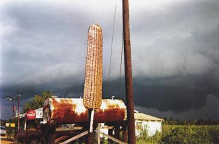 William Christenberry - Corn Sign with Storm Cloud, Near Greensboro, Alabama, 1977