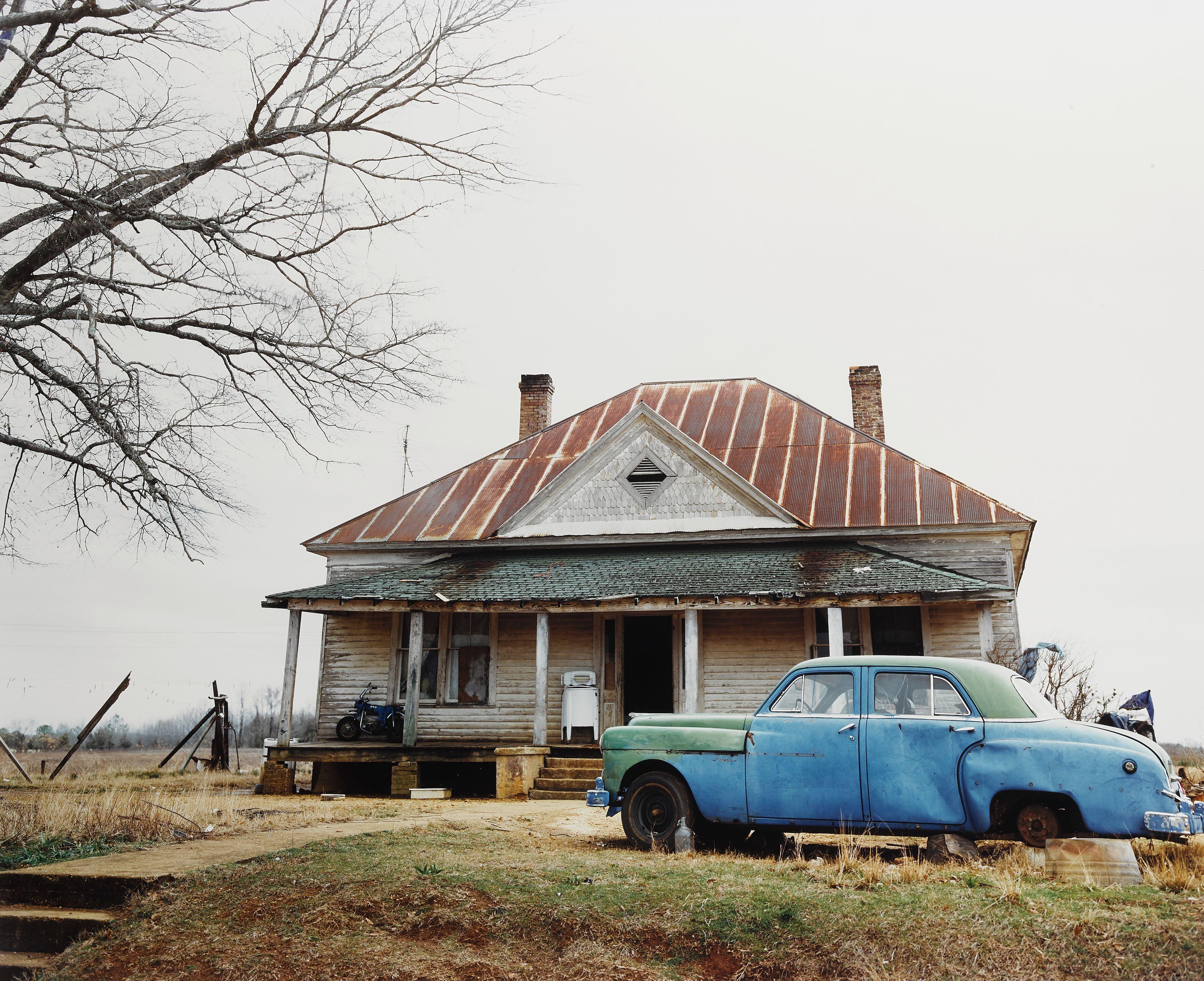 William Christenberry - House And Car, Near Ackron, Alabama