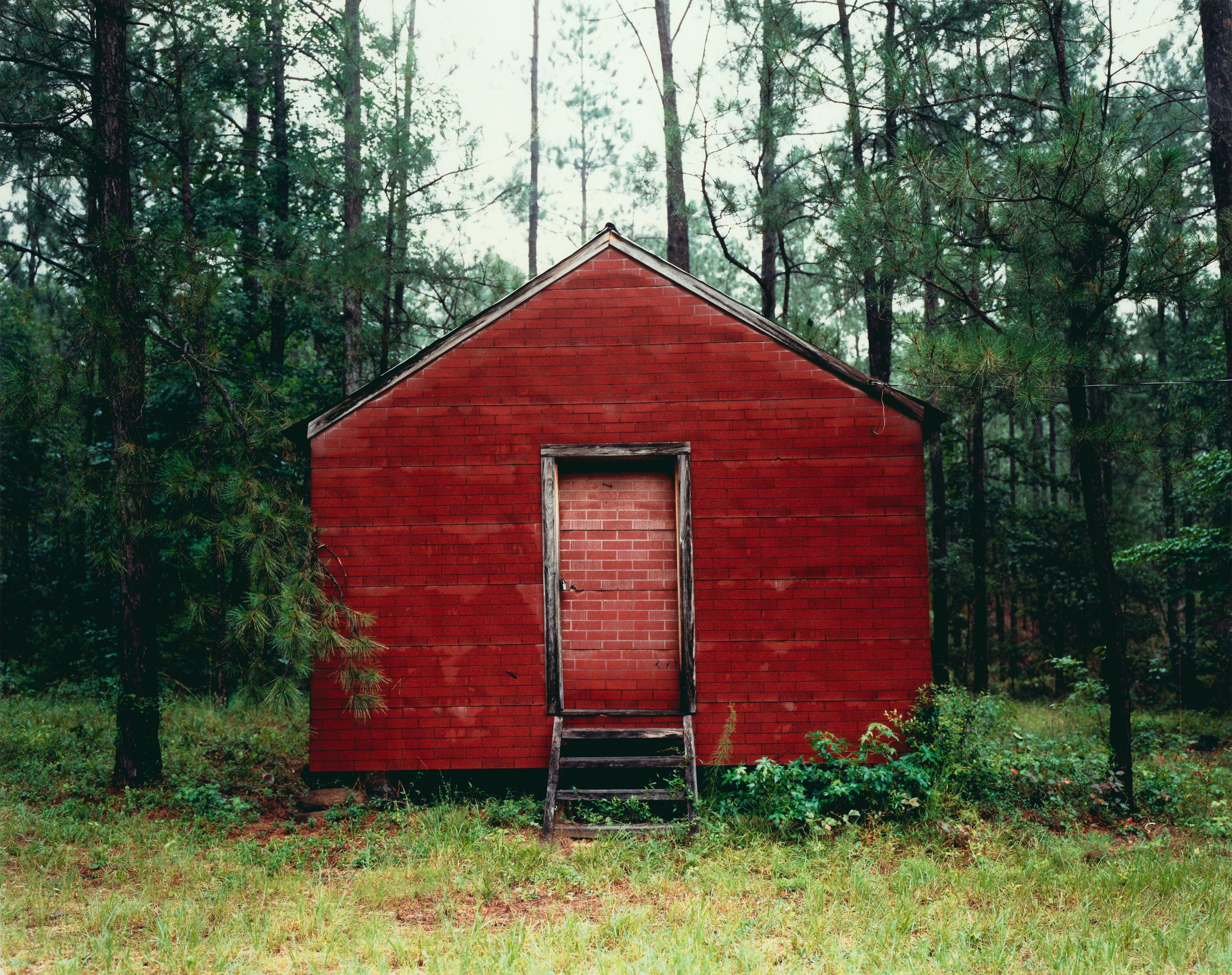 William Christenberry - Red Building in Forest, Hale County, Alabama