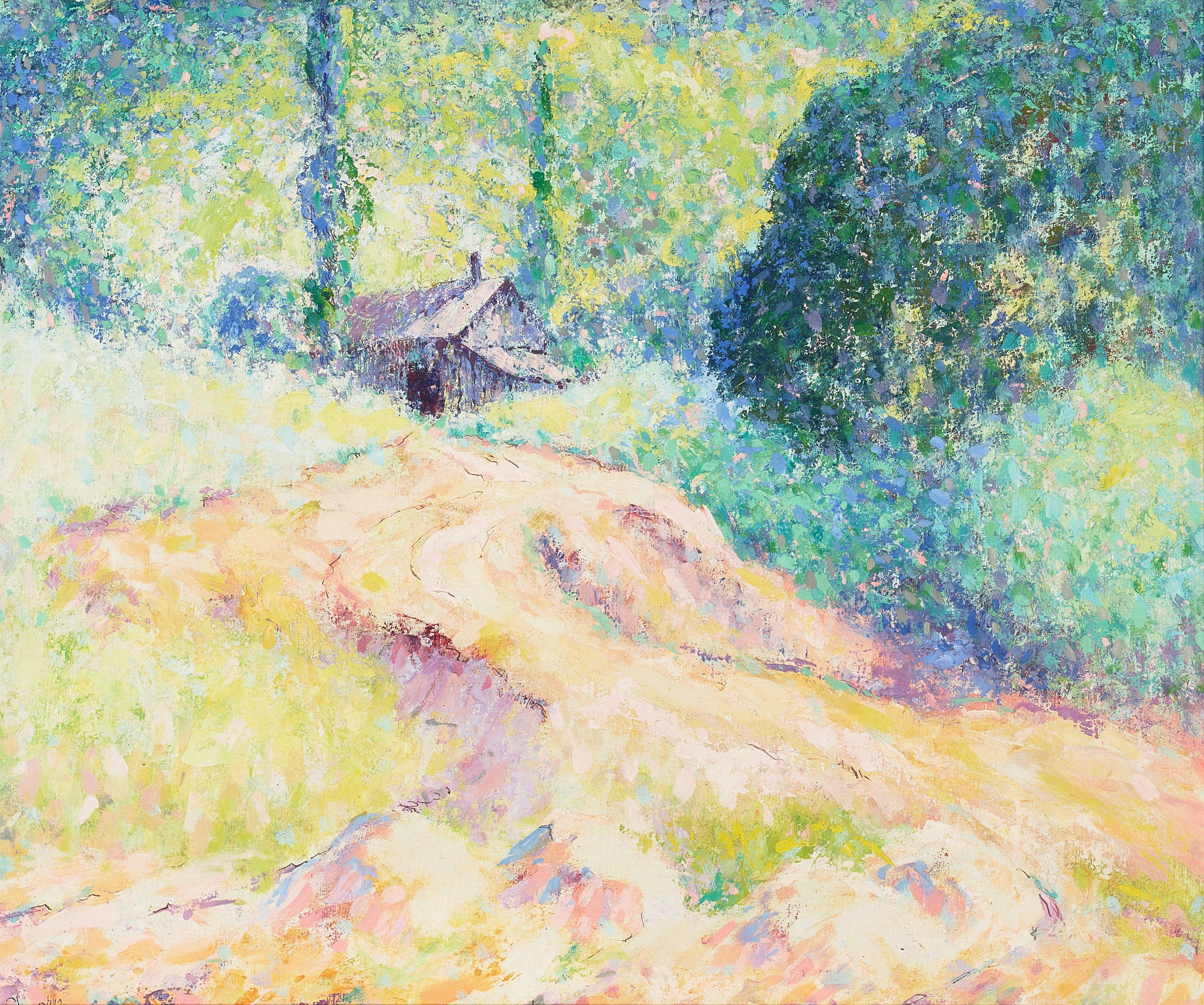 William Clapp - Cabin in the Woods 15 x 18 in. framed 20 1/2 x 23 1/2 in.