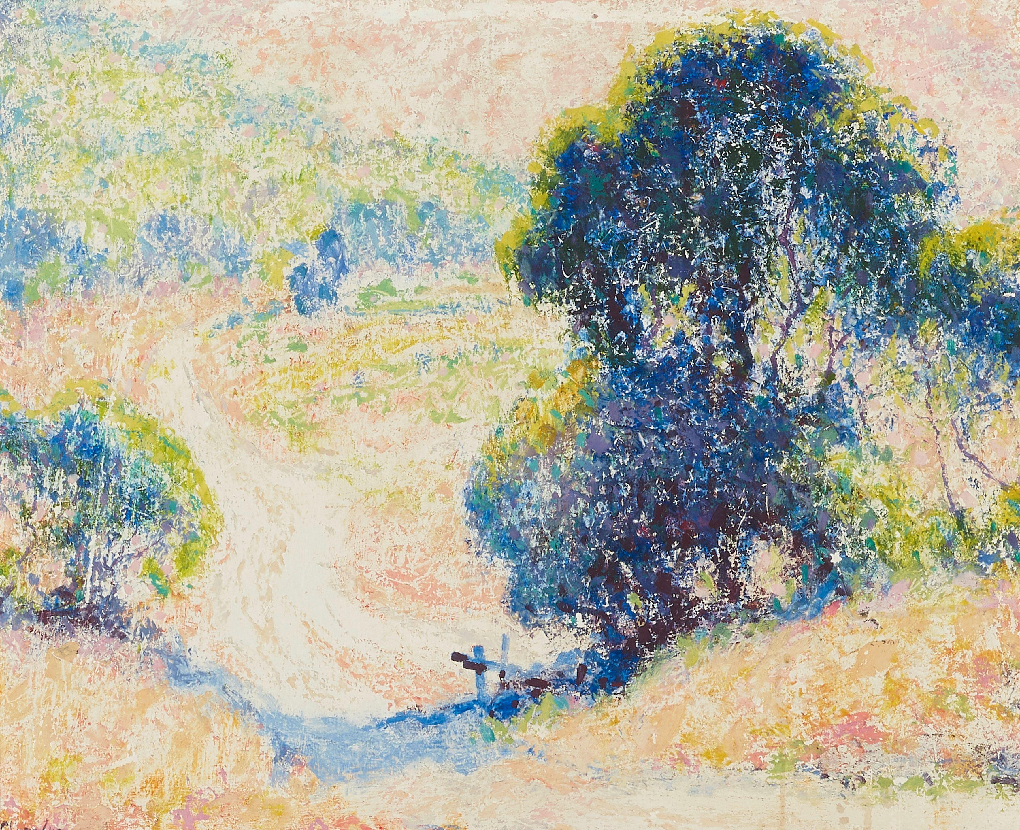 William Clapp - Curly Road, Dark Trees 15 x 18 in. framed 21 x 24 in.