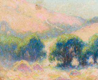 William Clapp - Small Haystacks 15 x 18 in. framed 23 x 26 in.