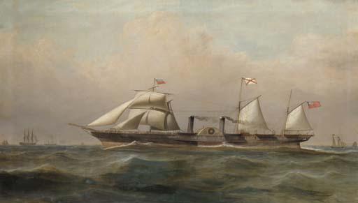 William Clark - The auxiliary iron paddle steamer Atrato passing Ailsa Craig