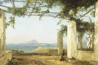 William Clarkson Stanfield - Under the vines: view on the Bay of Naples with the Castle of Ischia