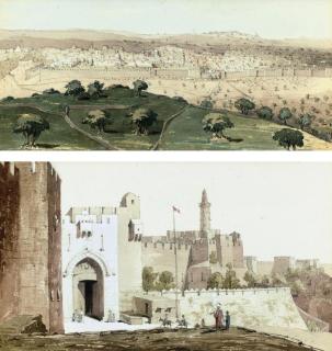 William Clerihew - Jerusalem from the Mount of Olives; and The Jaffa Gate