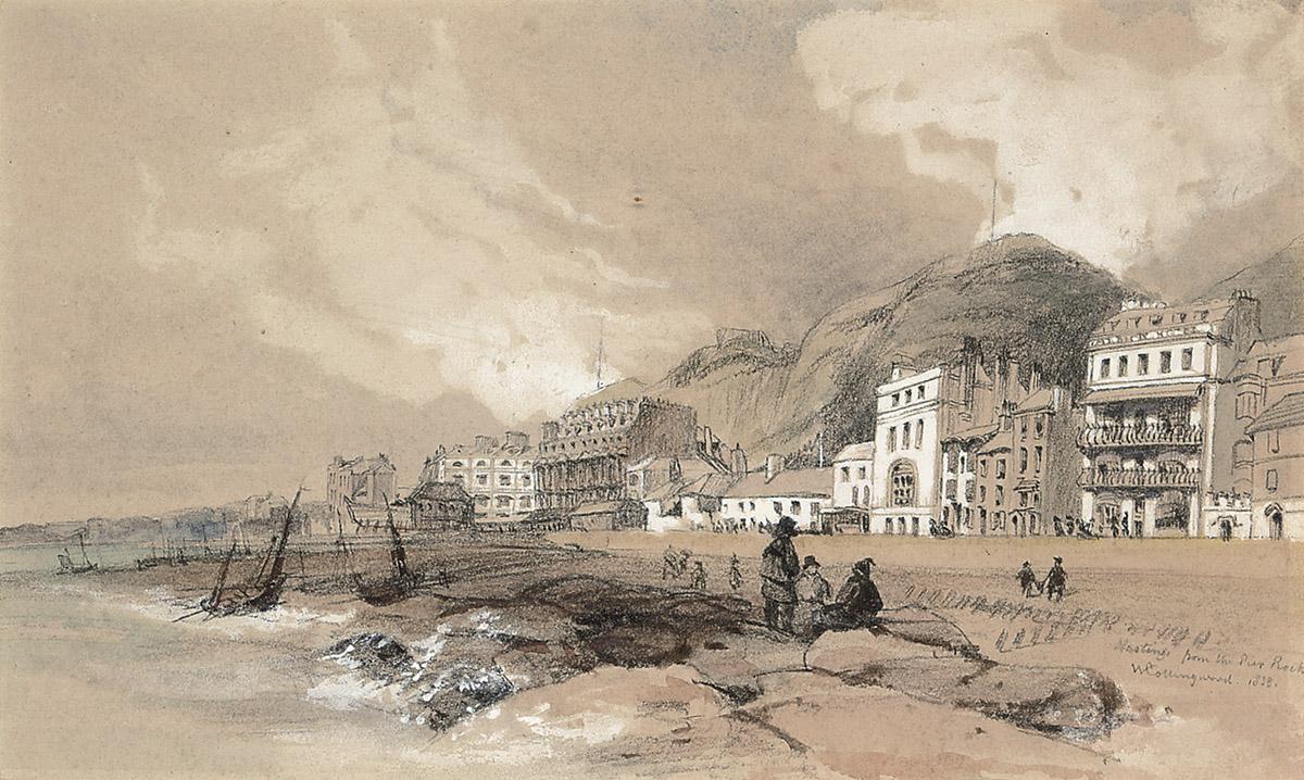 William Collingwood, R.W.S. - Hastings from the Pier Rocks