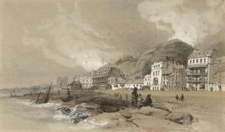 William Collingwood, R.W.S. - Hastings from the Pier Rocks