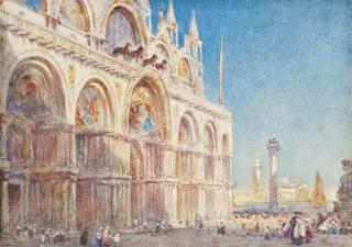 William Collingwood, R.W.S. - View of St. Mark\'s Cathedral, Venice