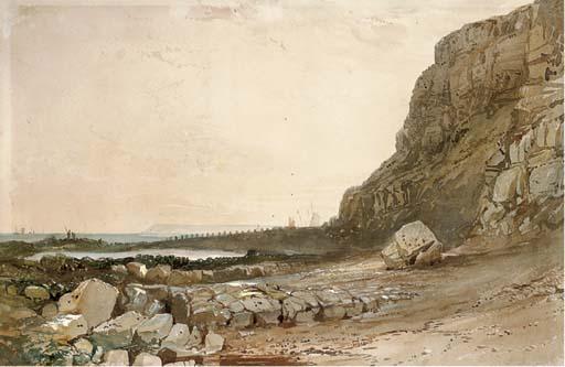 William Collingwood Smith, R.W.S. - Shrimpers On A Rocky Coast