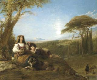 William Collins, R.A. - Ave Maria scene near Tivoli