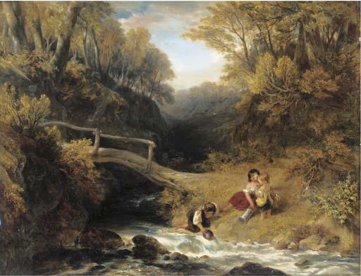 William Collins, R.A. - Down by the stream