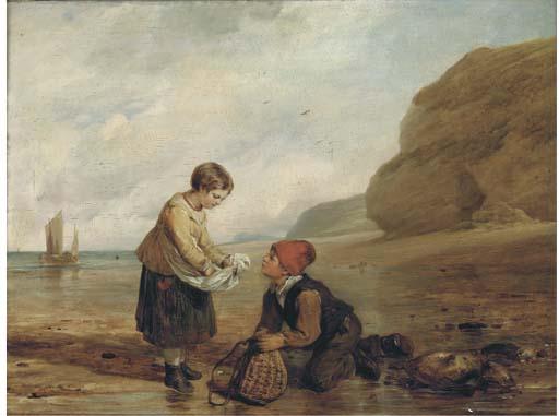 William Collins, R.A. - The young shrimp-catchers