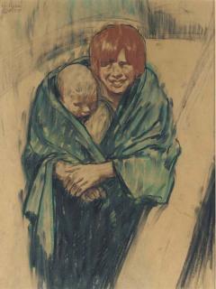 William Conor, R.H.A., P.R.U.A. - Woman holding a baby