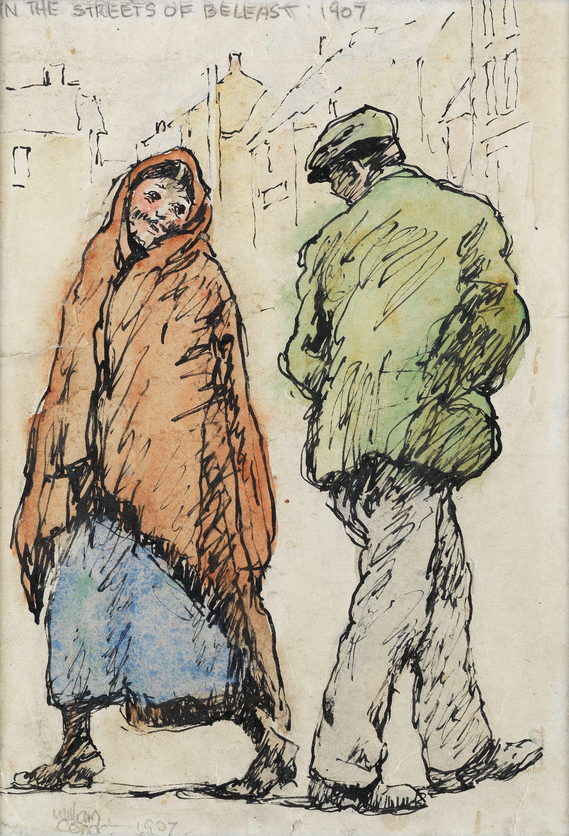 William Conor R.H.A., R.U.A. - In the Streets of Belfast