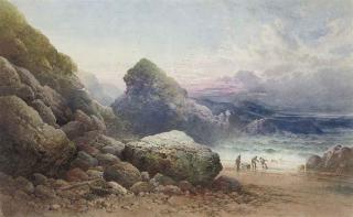 William Cook of Plymouth - Fishermen bringing in the catch at dawn