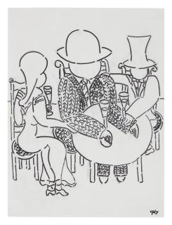 William Copley - Untitled (The Strumpet Muse - Images From Robert W Service Series)