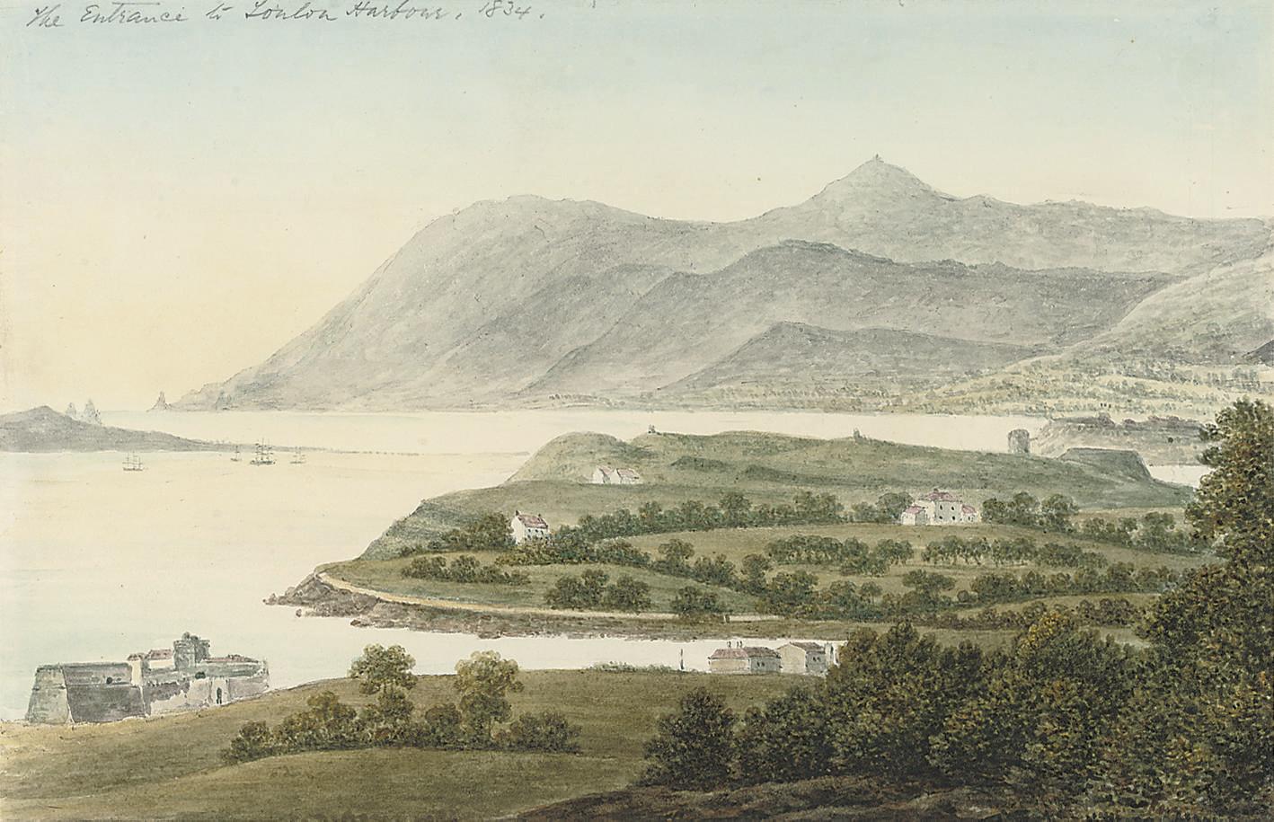 William Cowen - The entrance to the harbour at Toulon