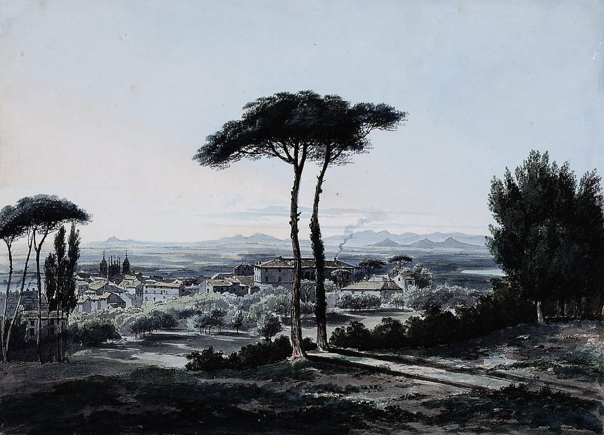 William Cowen - View of Frascati, near Rome