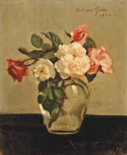 William Crampton Gore, R.H.A. - Roses In A Glass