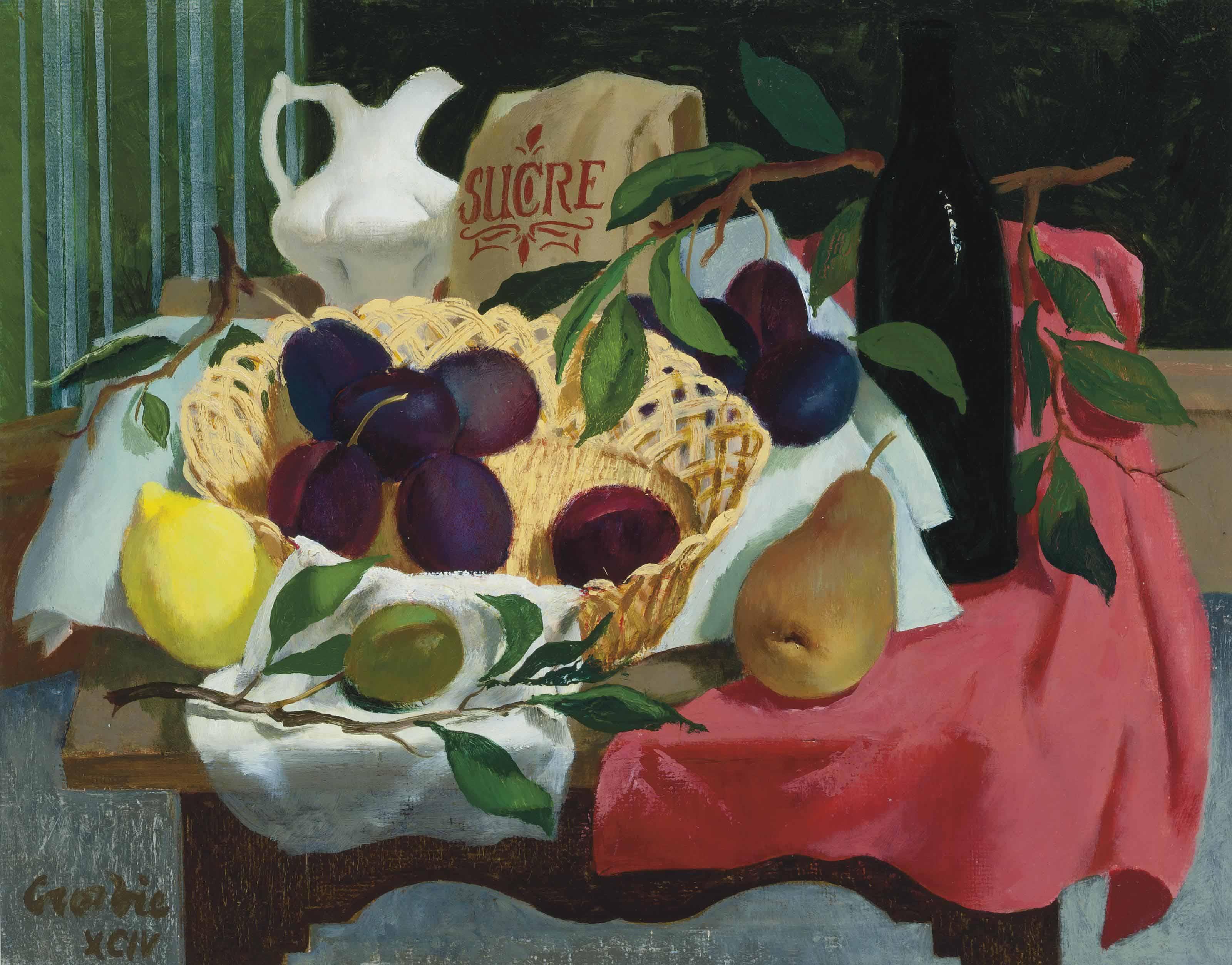 William Crosbie, R.S.A., R.G.I. - Fruit and Wine