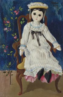 William Crosbie, R.S.A., R.G.I. - Quince spray and pink petticote