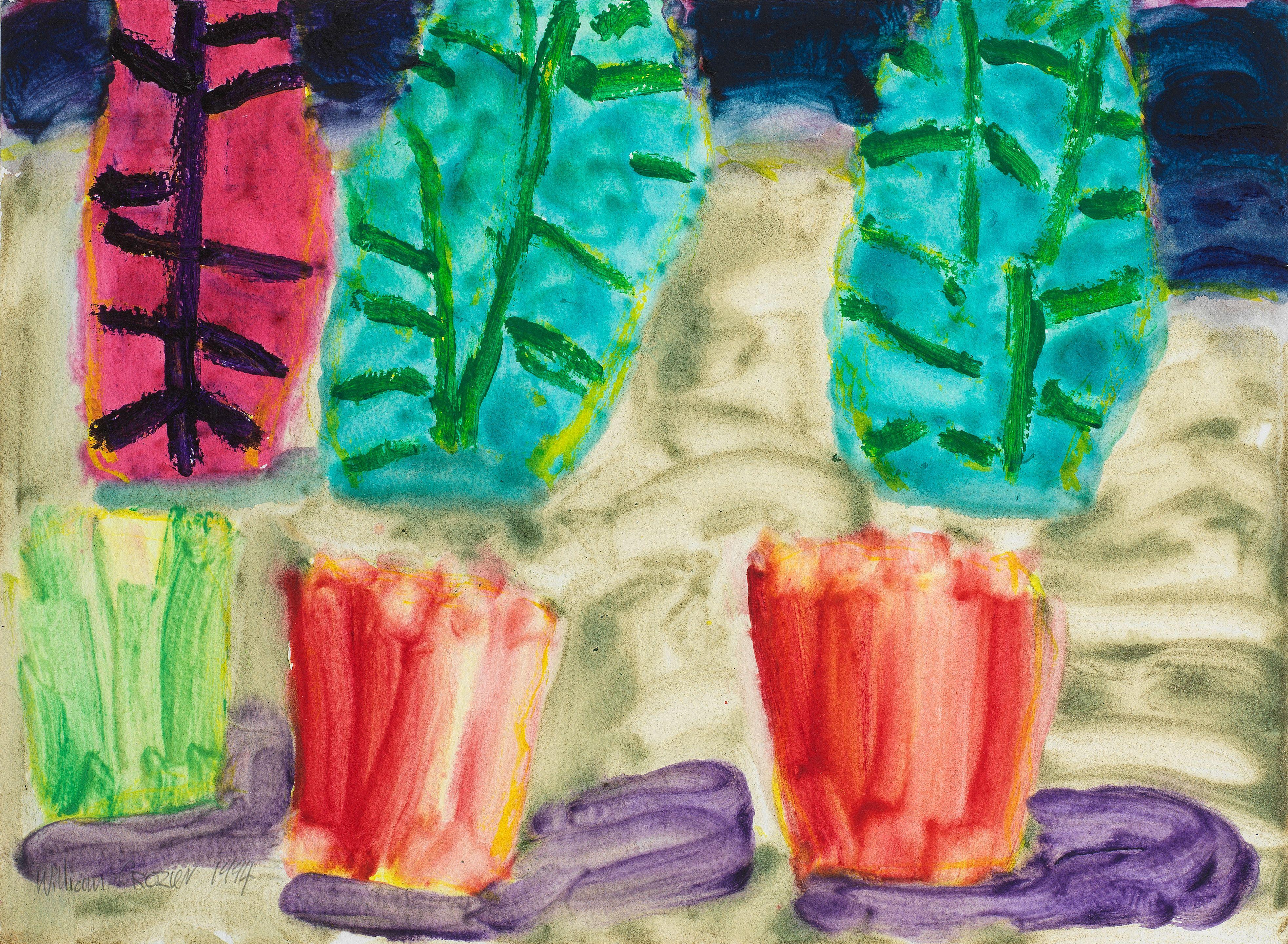 William Crozier H.R.H.A. - Untitled (Landscape) 28 x 37.5 cm. (11 x 14 3/4 in.)