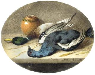 William Cruickshank - Game on a ledge