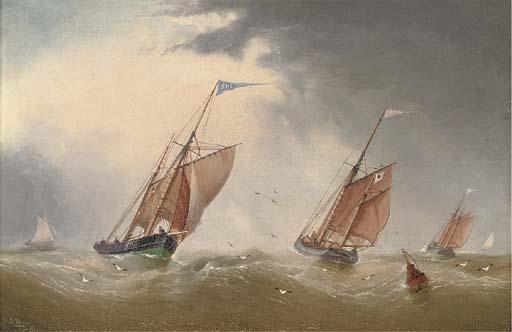 William Daniel Penny - Fishing vessels in a squall