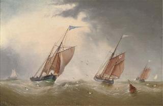 William Daniel Penny - Fishing vessels in a squall