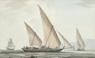 William Daniell, R.A. - A Patamar Off Mahé, Malabar Coast