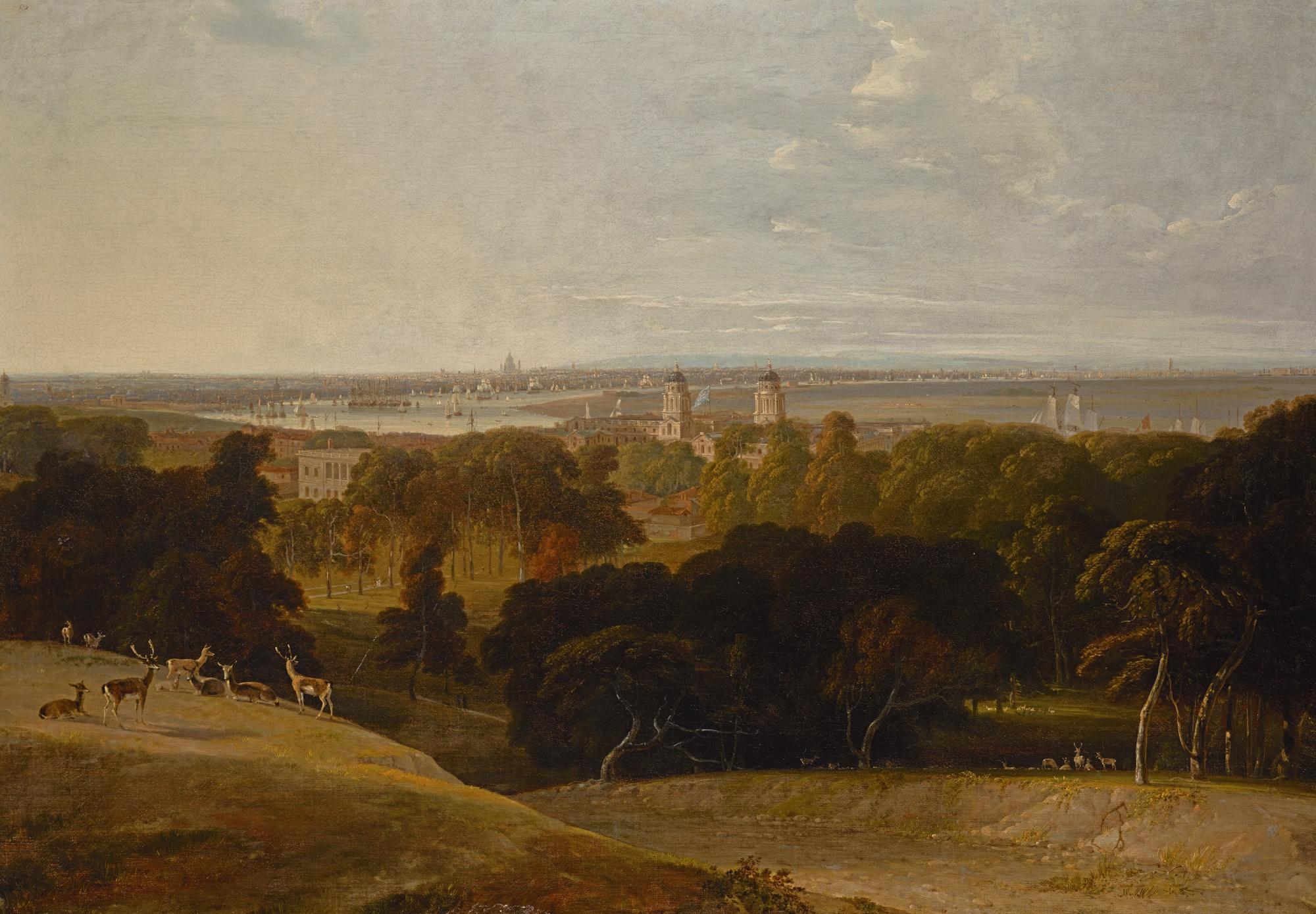 William Daniell, R.A. - A View Of London From Greenwich Park