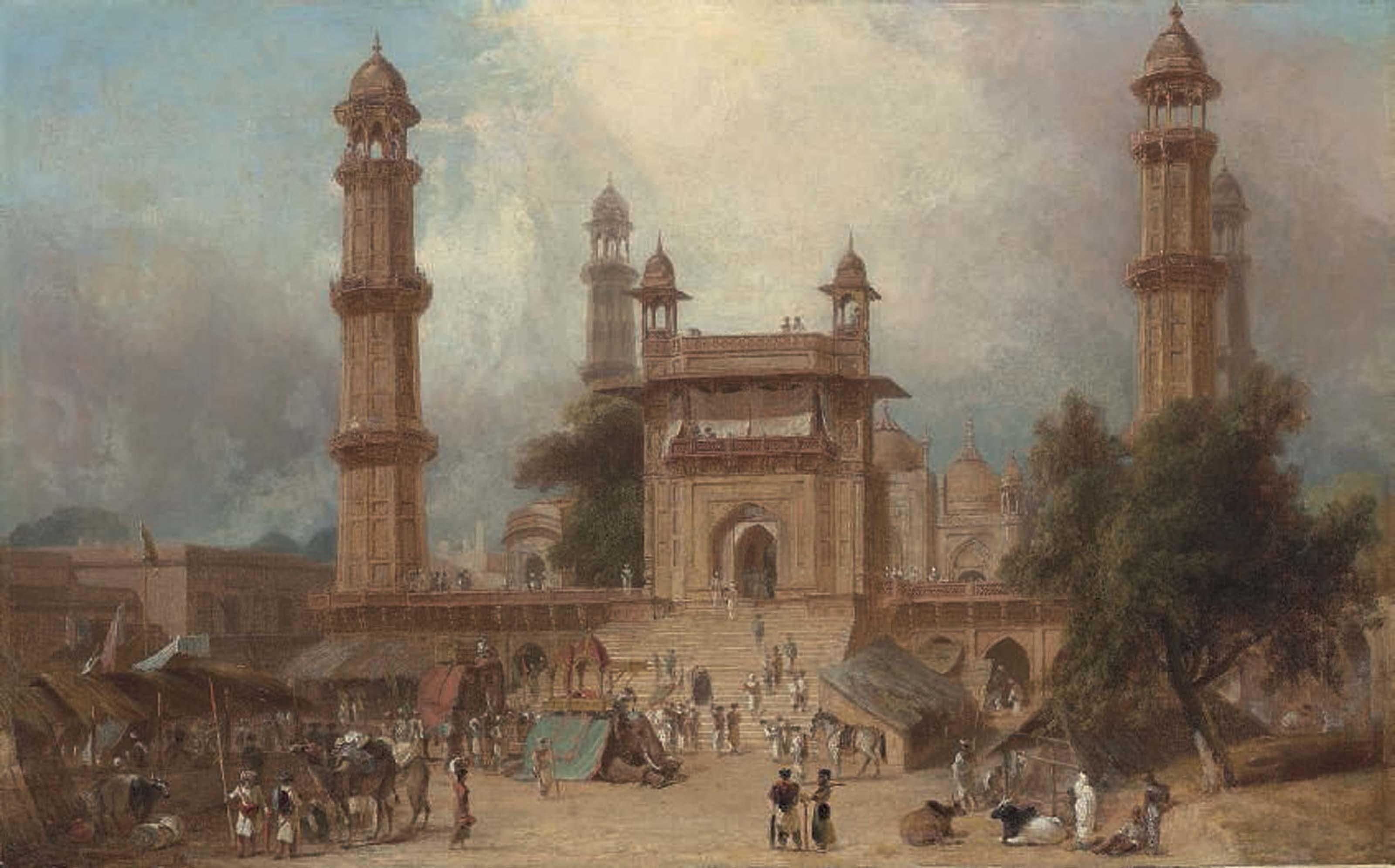 William Daniell, R.A. - Mosque at Muttra in the province of Agra