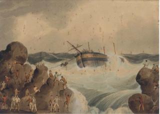 William Daniell, R.A. - Salvaging The Wreck