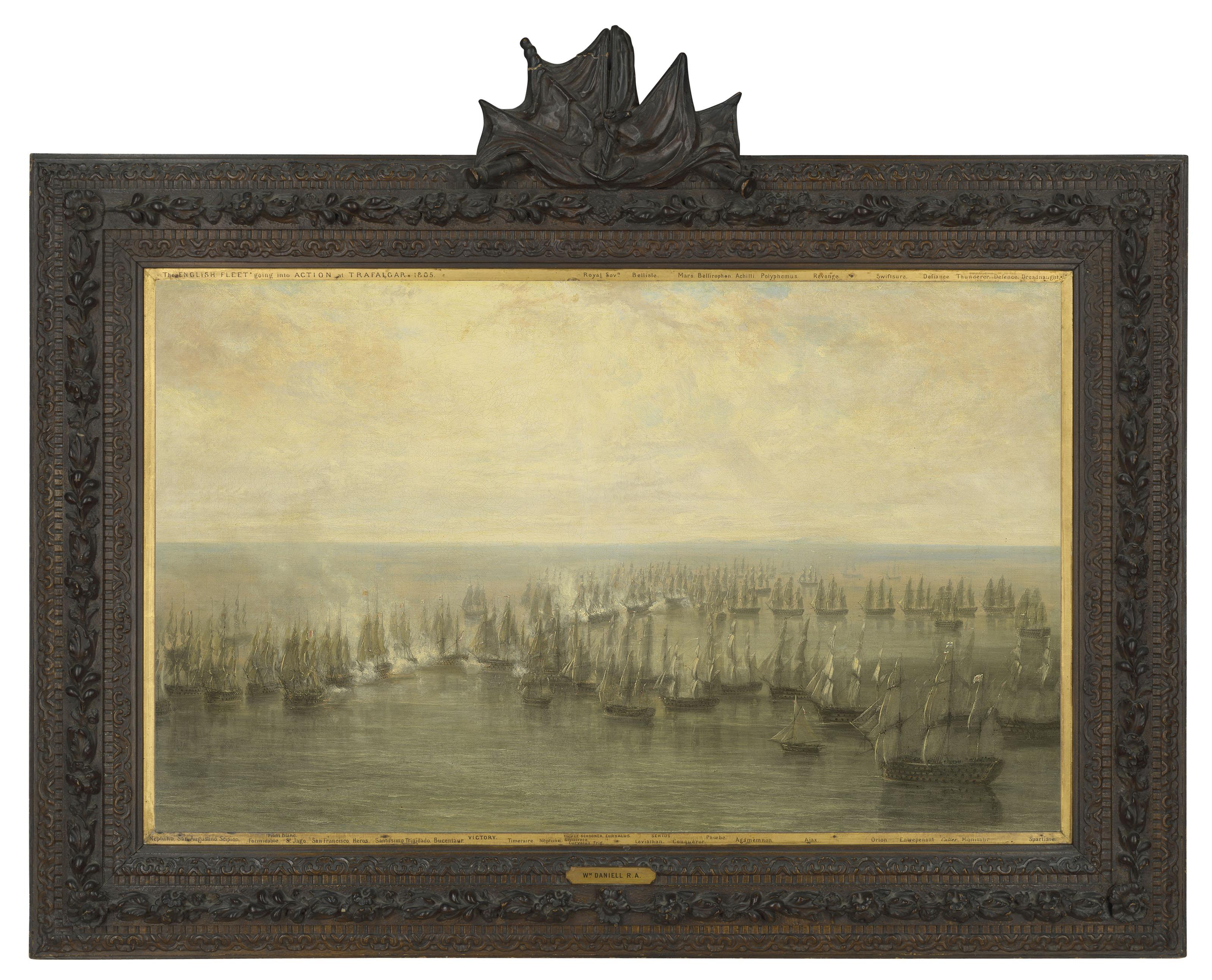 William Daniell, R.A. - The Action at Trafalgar, 21 October 1805