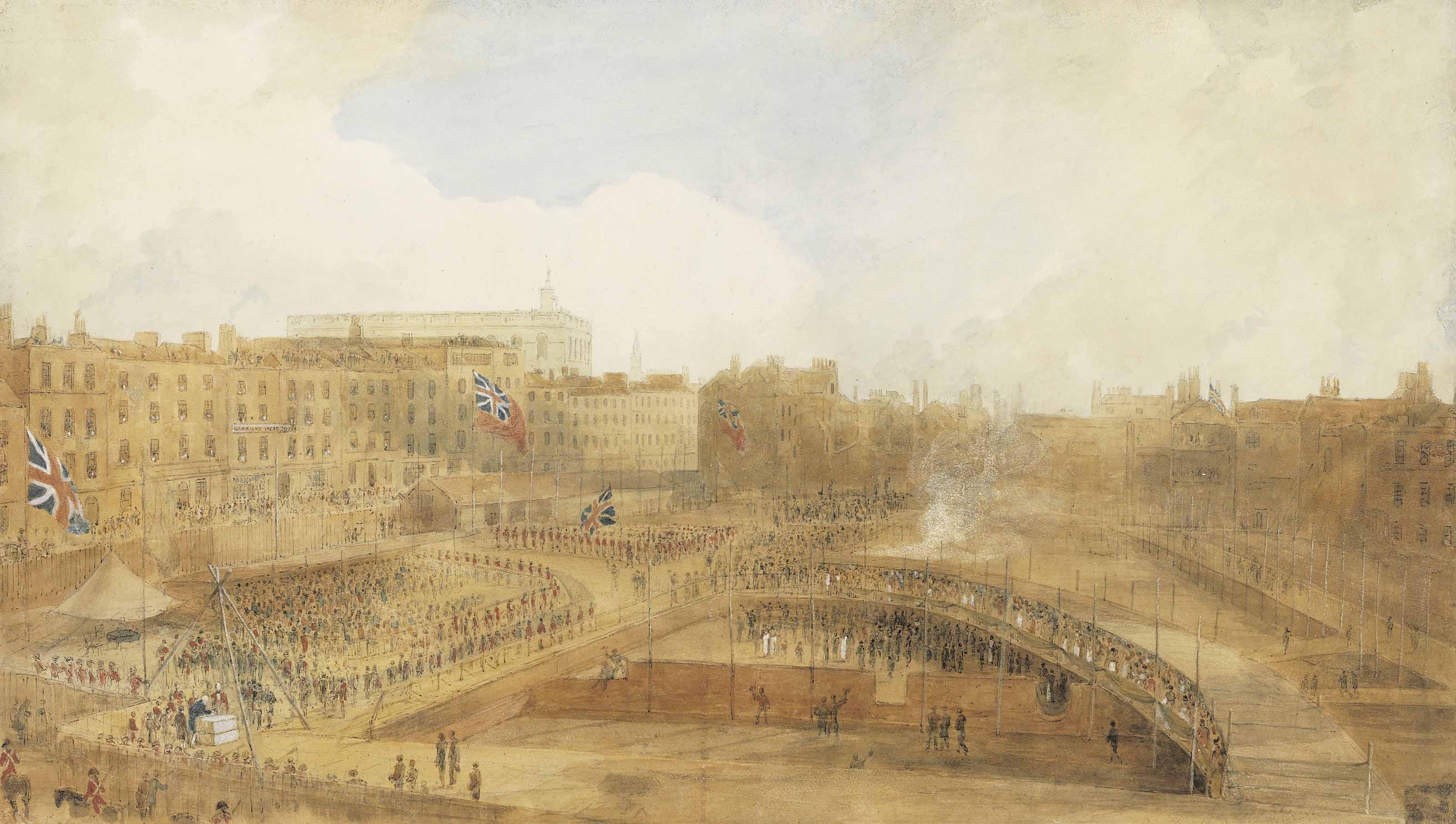 William Daniell, R.A. - The Prince of Wales laying the foundation stone of the Theatre Royal, Covent Garden, 31 December 1808