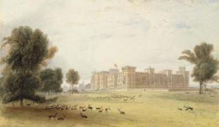 William Daniell, R.A. - The South-east view of Windsor Castle from the deer park