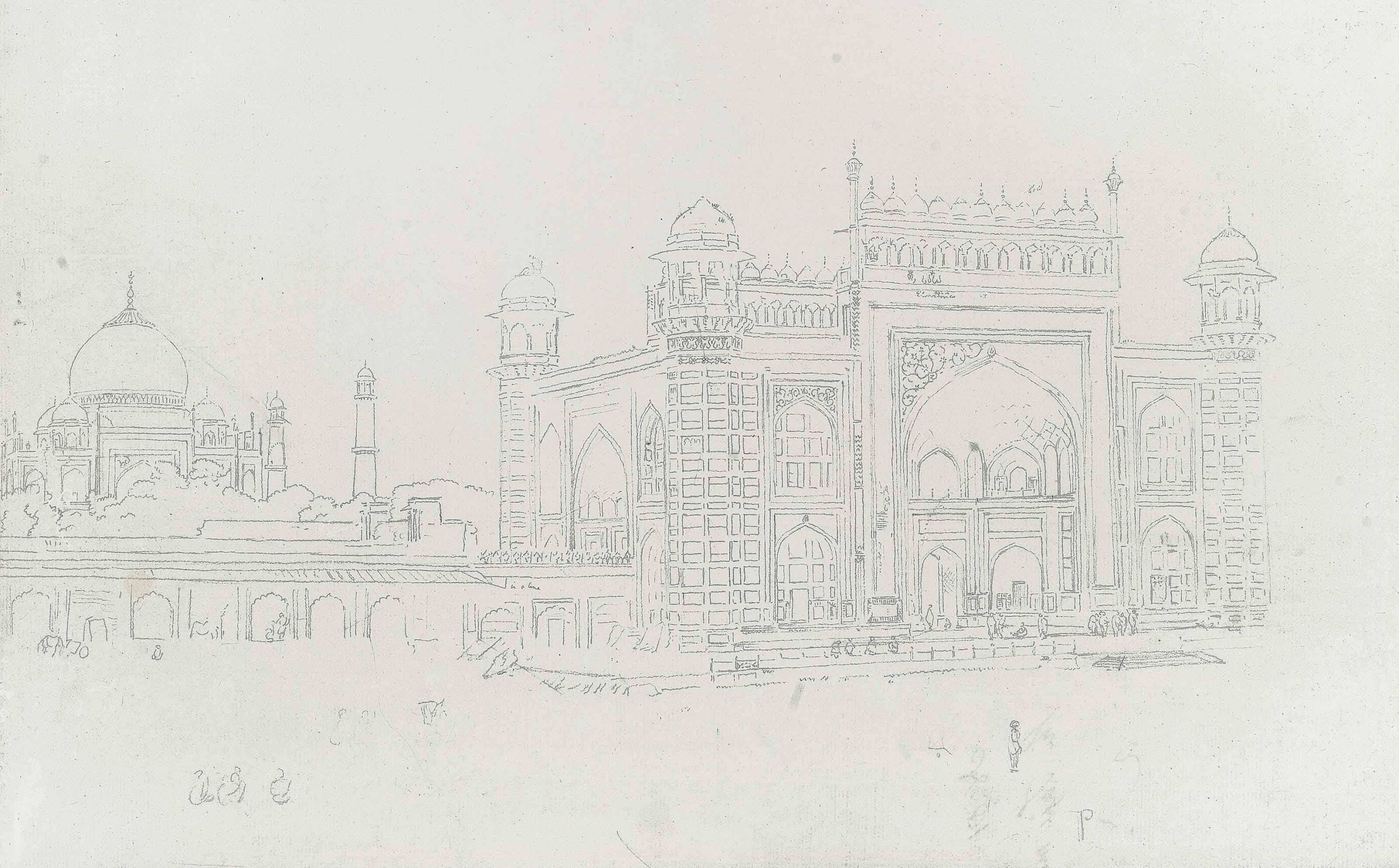 William Daniell, R.A. - The Taj Mahal, Agra