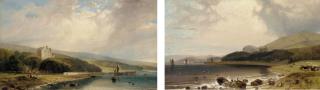 William Daniell, R.A. - View of Dunrobin Castle, Sutherland, from the South-East; and View of Dunrobin Castle, Sutherland, from the North-East